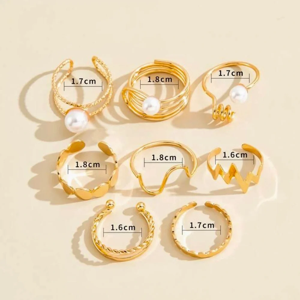 Ladies 8 piece  ring set. - Picture 5 of 5